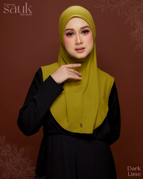 TUDUNG SAUK BELLEBOO (DARK LIME)
