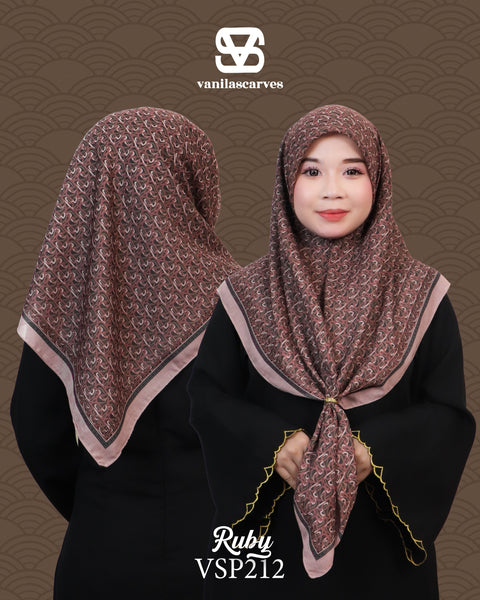 VANILA SCARVES PREMIUM PRINTED RUBY (VSP212)