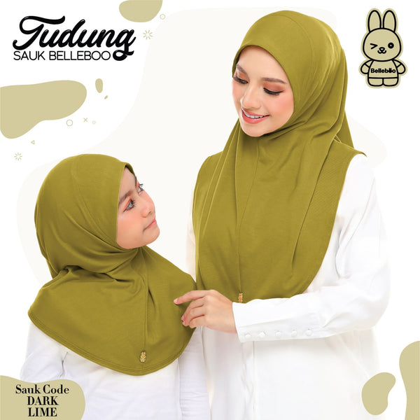 TUDUNG SAUK BELLEBOO (DARK LIME)