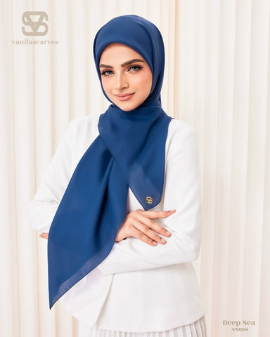 VANILA SCARVES PLAIN DEEP SEA (VS004)