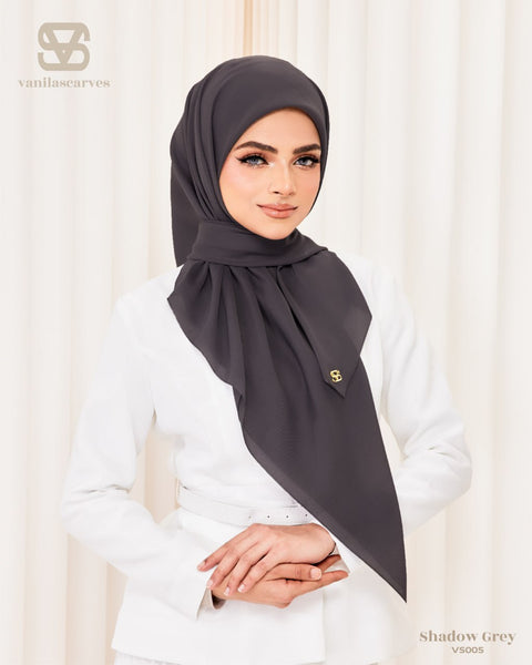VANILA SCARVES PLAIN SHADOW GREY (VS005)