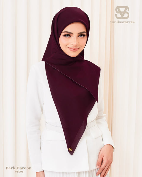 VANILA SCARVES PLAIN DARK MAROON (VS006)