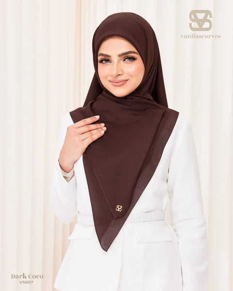 VANILA SCARVES PLAIN DARK COCO (VS007)
