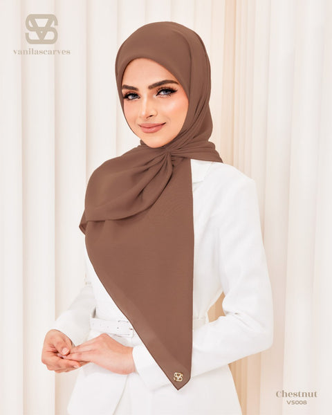 VANILA SCARVES PLAIN CHESTNUT (VS008)