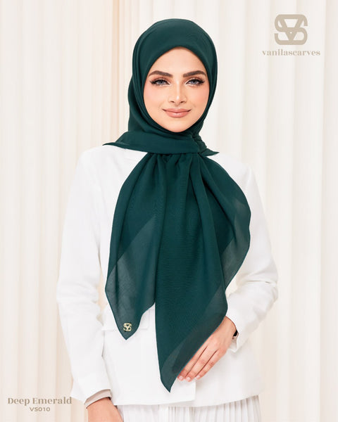 VANILA SCARVES PLAIN DEEP EMERALD (VS010)