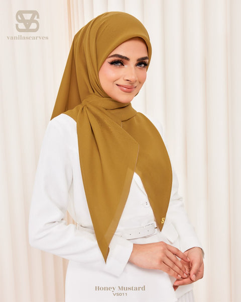 VANILA SCARVES PLAIN HONEY MUSTARD (VS011)