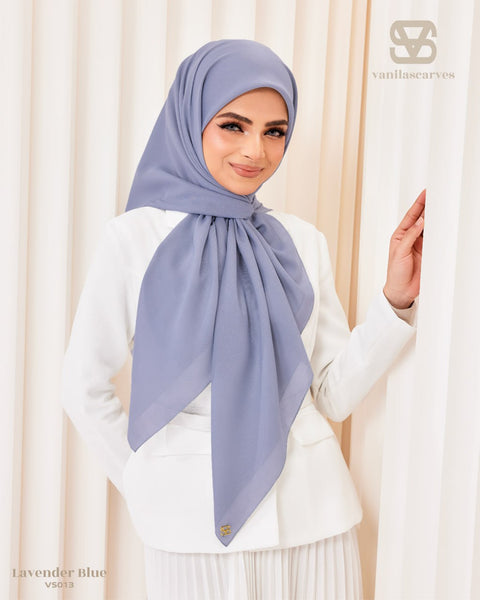 VANILA SCARVES PLAIN LAVENDER BLUE (VS013)