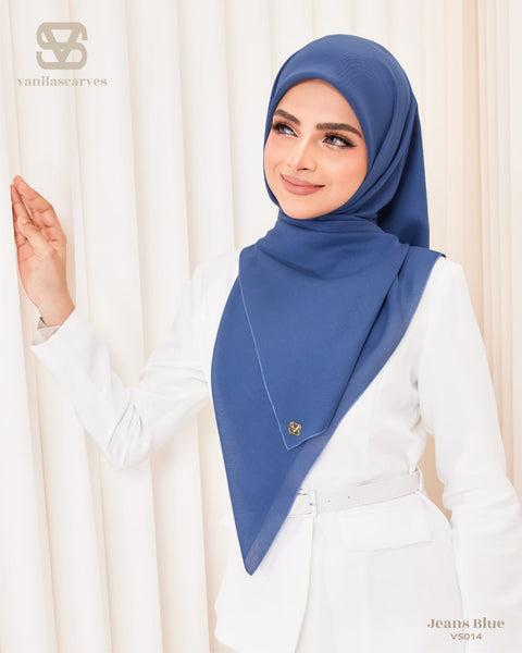 VANILA SCARVES PLAIN JEANS BLUE (VS014)