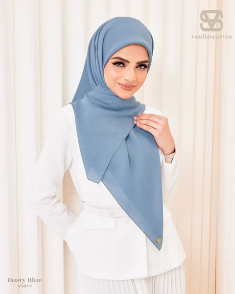 VANILA SCARVES PLAIN DUSTY BLUE (VS017)