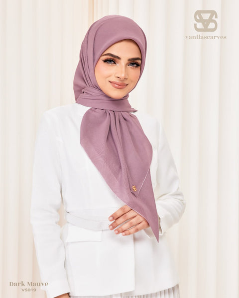 VANILA SCARVES PLAIN DARK MAUVE (VS019)