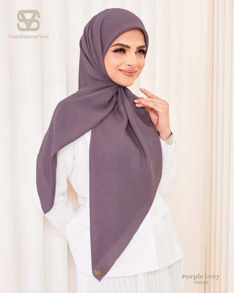 VANILA SCARVES PLAIN PURPLE GREY (VS022)