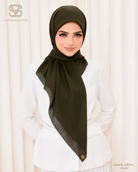 VANILA SCARVES PLAIN DARK OLIVE (VS028)