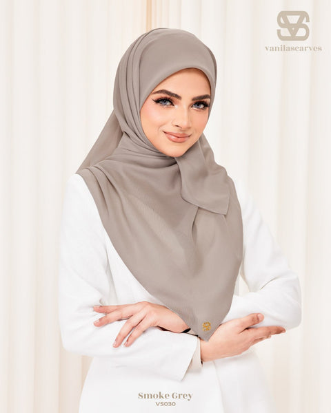 VANILA SCARVES PLAIN SMOKE GREY (VS030)