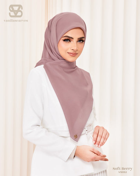 VANILA SCARVES PLAIN SOFT BERRY (VS052)