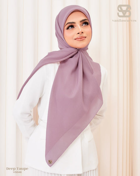 VANILA SCARVES PLAIN DEEP TAUPE (VS048)