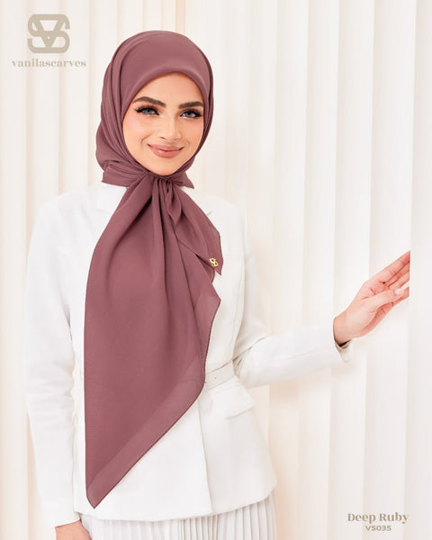 VANILA SCARVES PLAIN DEEP RUBY (VS035)