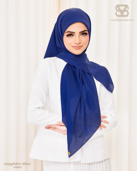 VANILA SCARVES PLAIN SAPPHIRE BLUE (VS043)