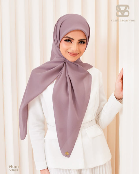 VANILA SCARVES PLAIN PLUM (VS049)