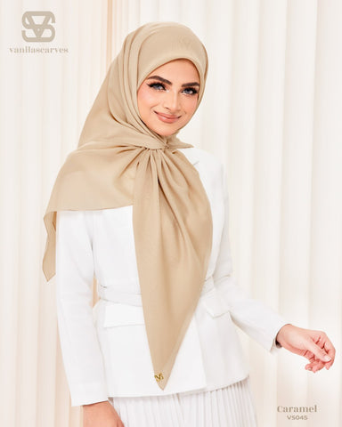 VANILA SCARVES PLAIN CARAMEL (VS045)