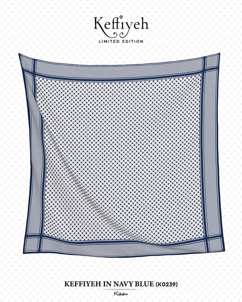 KEKABOO KEFFIYEH IN NAVY BLUE (K0239)