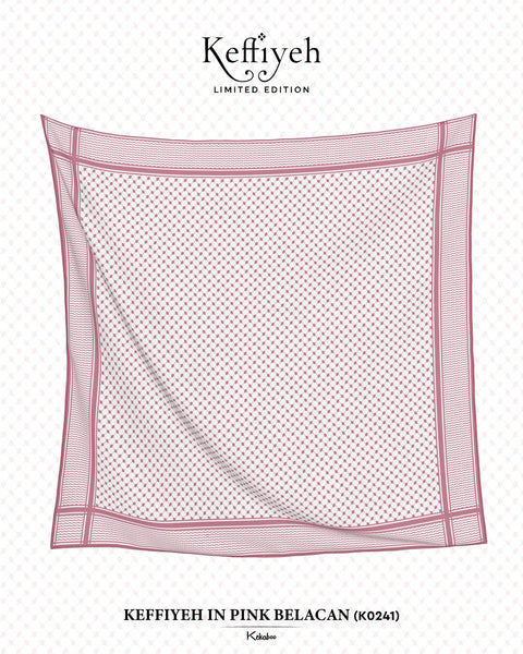 KEKABOO KEFFIYEH IN PINK BELACAN (K0241)