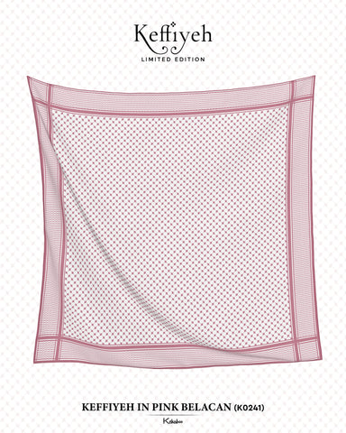 KEKABOO KEFFIYEH IN PINK BELACAN (K0241)