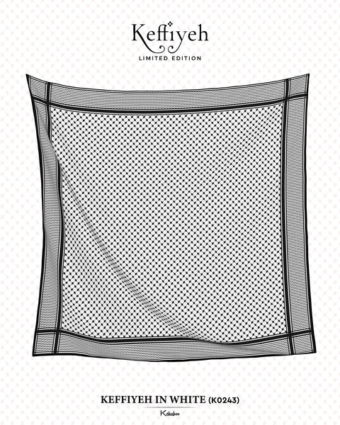 KEKABOO KEFFIYEH IN WHITE (K0243)