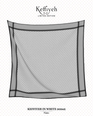 KEKABOO KEFFIYEH IN WHITE (K0243)
