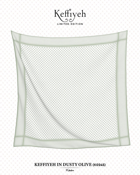 KEKABOO KEFFIYEH IN DUSTY OLIVE (K0245)