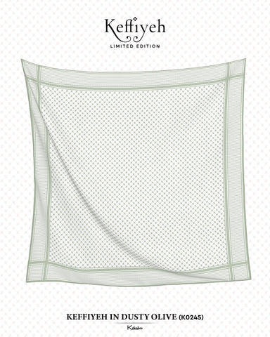 KEKABOO KEFFIYEH IN DUSTY OLIVE (K0245)