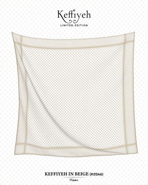 KEKABOO KEFFIYEH IN BEIGE (K0246)