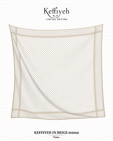 KEKABOO KEFFIYEH IN BEIGE (K0246)