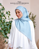 BAWAL PLAIN PREMIUM COTTON BIDANG 45 ASHLEY BLUE (T62)