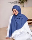 BAWAL PLAIN PREMIUM COTTON BIDANG 45 COASTAL BLUE (T70)