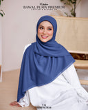 BAWAL PLAIN PREMIUM COTTON BIDANG 45 COASTAL BLUE (T70)