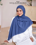 BAWAL PLAIN PREMIUM COTTON BIDANG 45 COASTAL BLUE (T70)