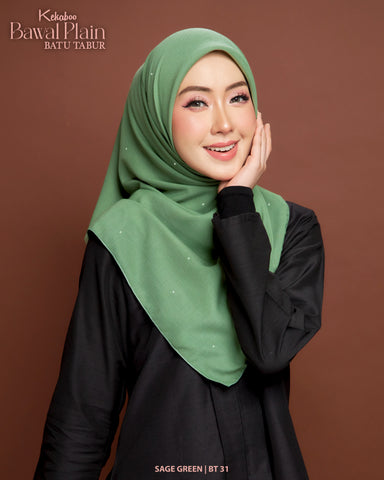 BAWAL PLAIN BATU TABUR (BT31 SAGE GREEN)