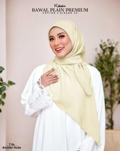 KEKABOO BAWAL PLAIN PREMIUM COTTON BOULDER NUDE (T54)