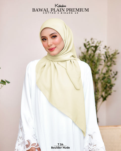 KEKABOO BAWAL PLAIN PREMIUM COTTON BOULDER NUDE (T54)