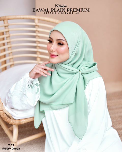 KEKABOO BAWAL PLAIN PREMIUM COTTON FROSTY GREEN (T55)