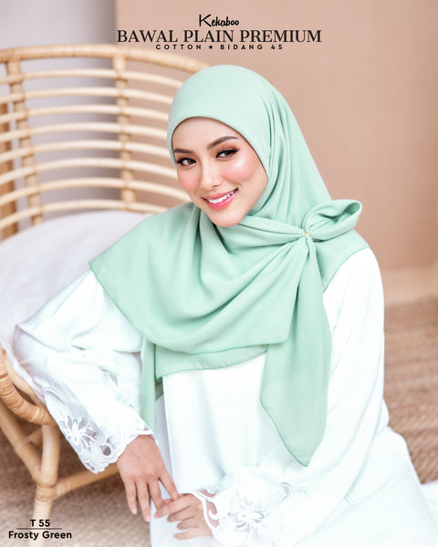 KEKABOO BAWAL PLAIN PREMIUM COTTON FROSTY GREEN (T55)