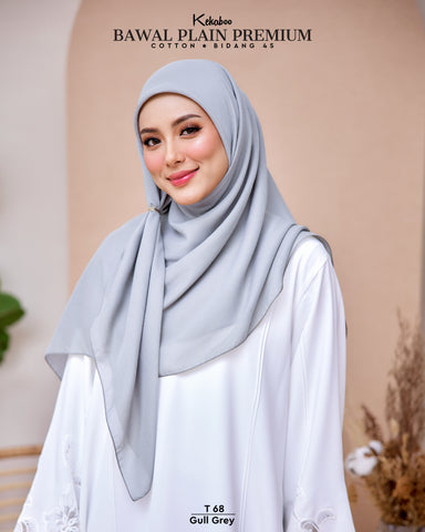 KEKABOO BAWAL PLAIN PREMIUM COTTON GULL GREY (T68)