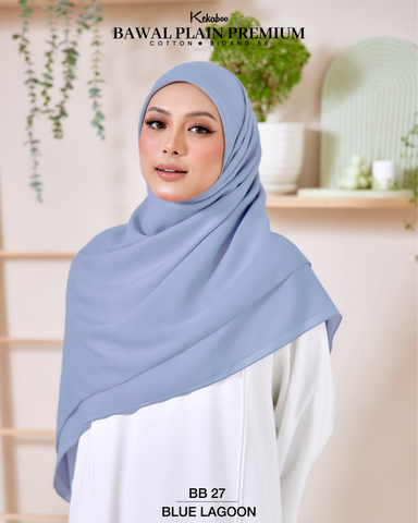 BAWAL PLAIN PREMIUM COTTON B58 (BB27 BLUE LAGOON)