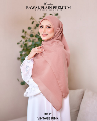 BAWAL PLAIN PREMIUM COTTON B58 (BB23 VINTAGE PINK)