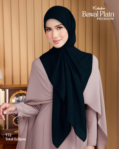 BAWAL PLAIN COTTON PREMIUM (T72 TOTAL ECLIPSE) - TUDUNG KEKABOO - LIMITED AND EXCLUSIVE
