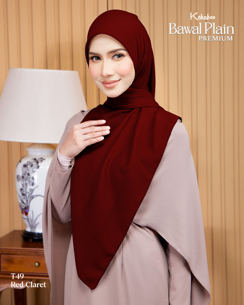BAWAL PLAIN COTTON PREMIUM (T49 RED CLARET)
