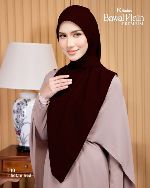 BAWAL PLAIN PREMIUM COTTON (T48 TIBETAN RED)