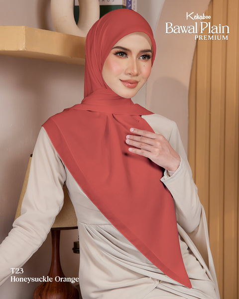 BAWAL PLAIN COTTON PREMIUM (T23 HONEYSUCKLE ORANGE)