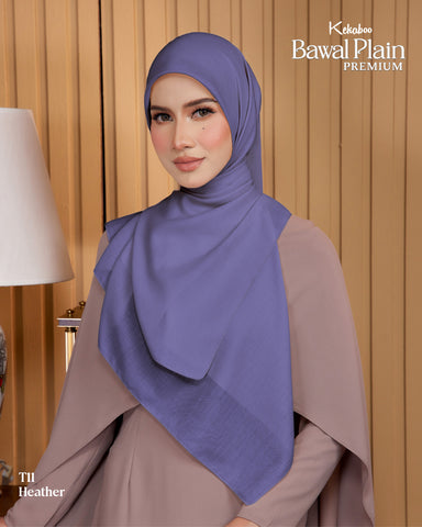 BAWAL PLAIN COTTON PREMIUM (T11 HEATHER) - TUDUNG KEKABOO - LIMITED AND EXCLUSIVE