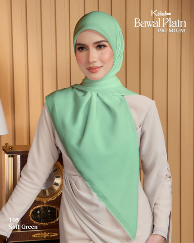KEKABOO BAWAL PLAIN COTTON PREMIUM (T05 SOFT GREEN)